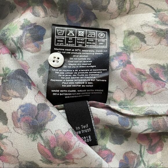 Ted Baker London Floral Print Jadii Blouse Size 3 - Picture 9 of 11